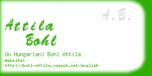 attila bohl business card